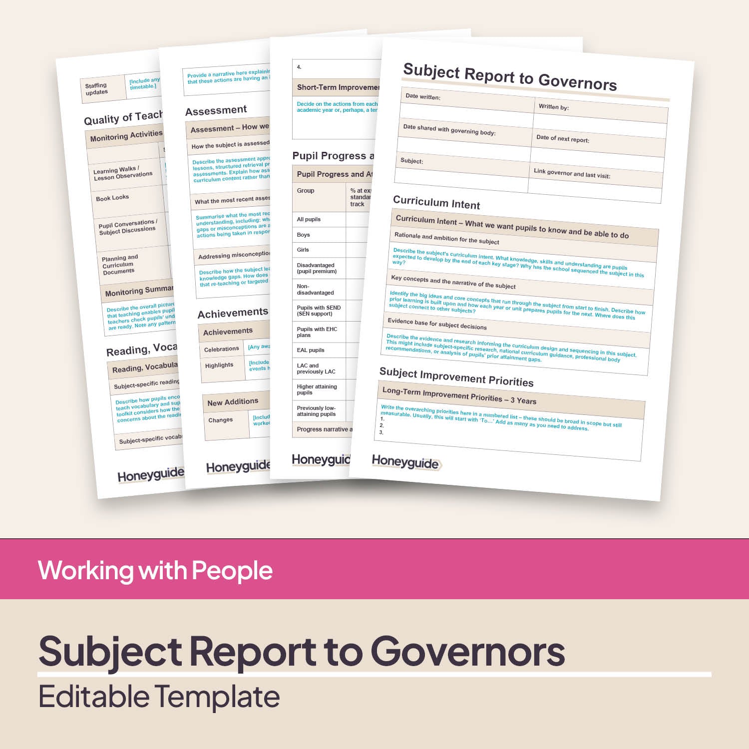 Subject Report to Governors Template | Editable Word Document ...