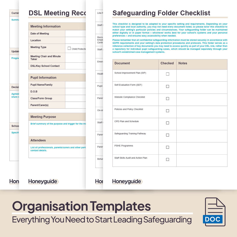 Safeguarding and Child Protection Policy Checklist | Honeyguide SLS ...