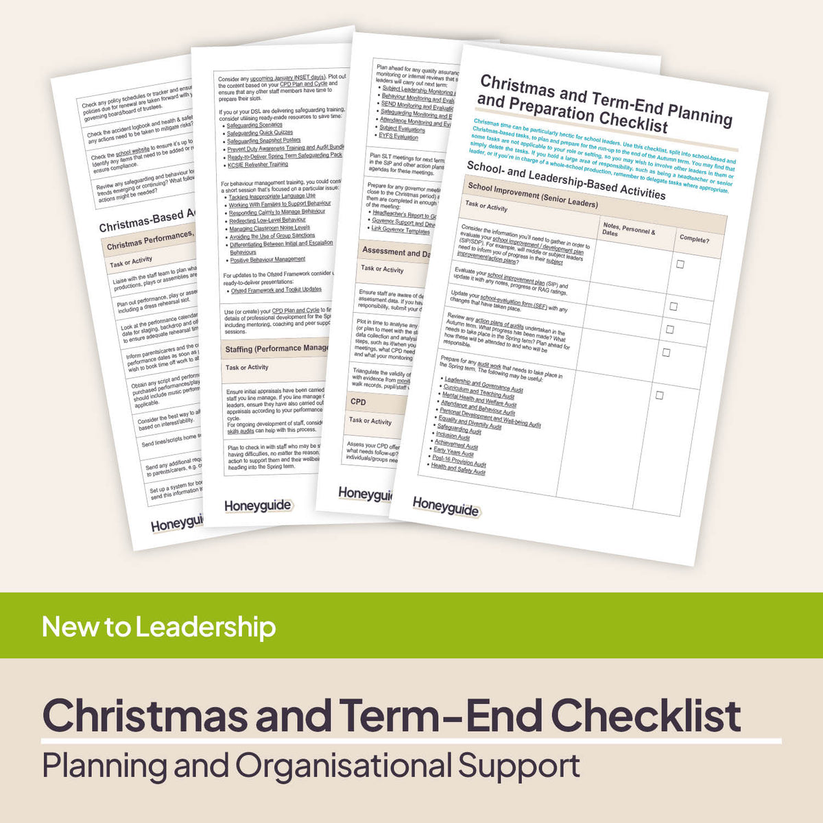 Christmas and Term End Planning and Preparation Checklist