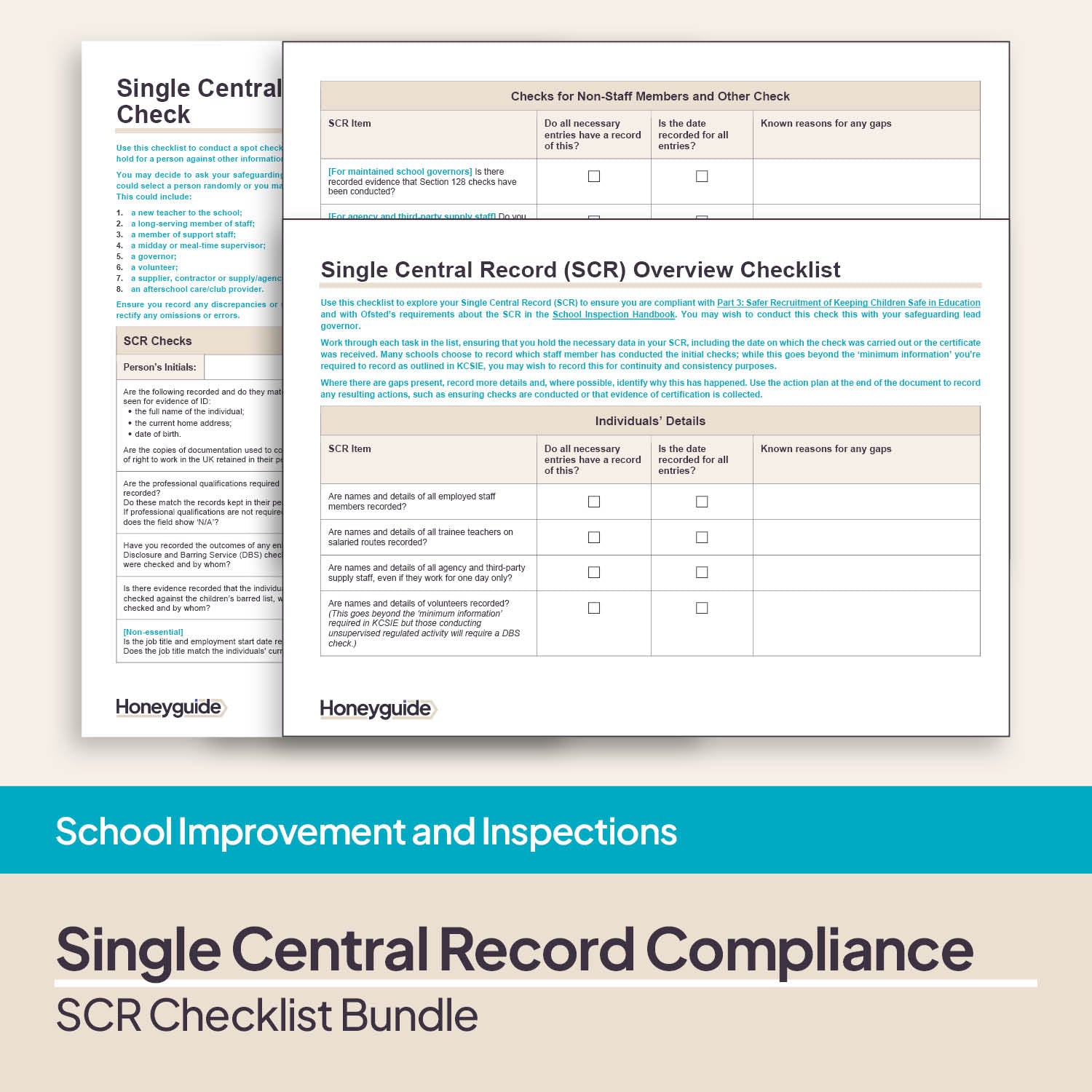 Single Central Record (SCR) Compliance Bundle