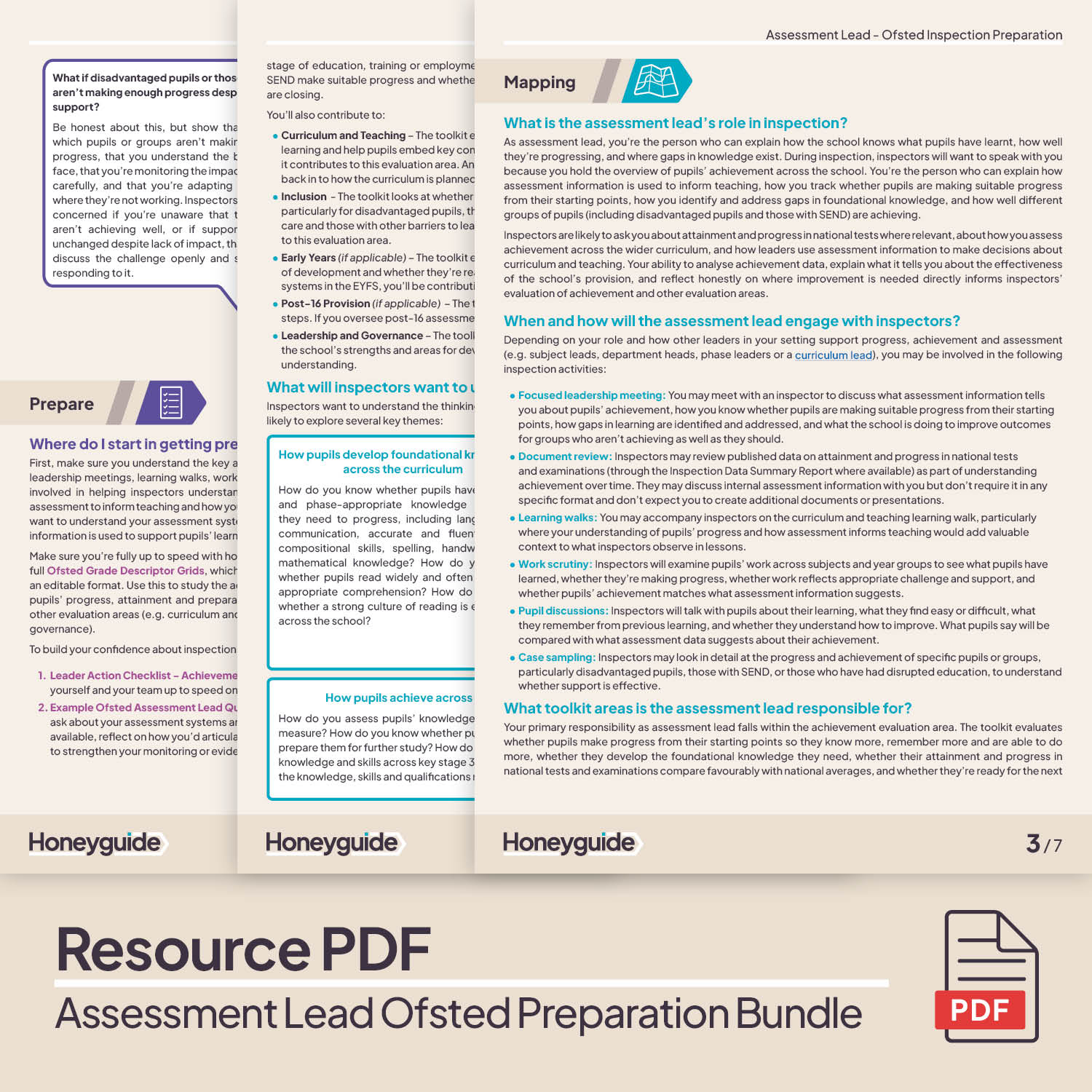 Assessment Lead Ofsted Inspection Preparation Bundle