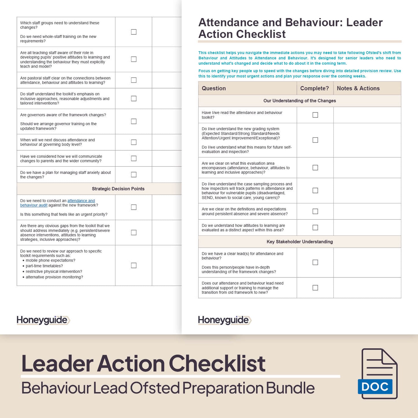 Behaviour Lead Ofsted Inspection Preparation Bundle