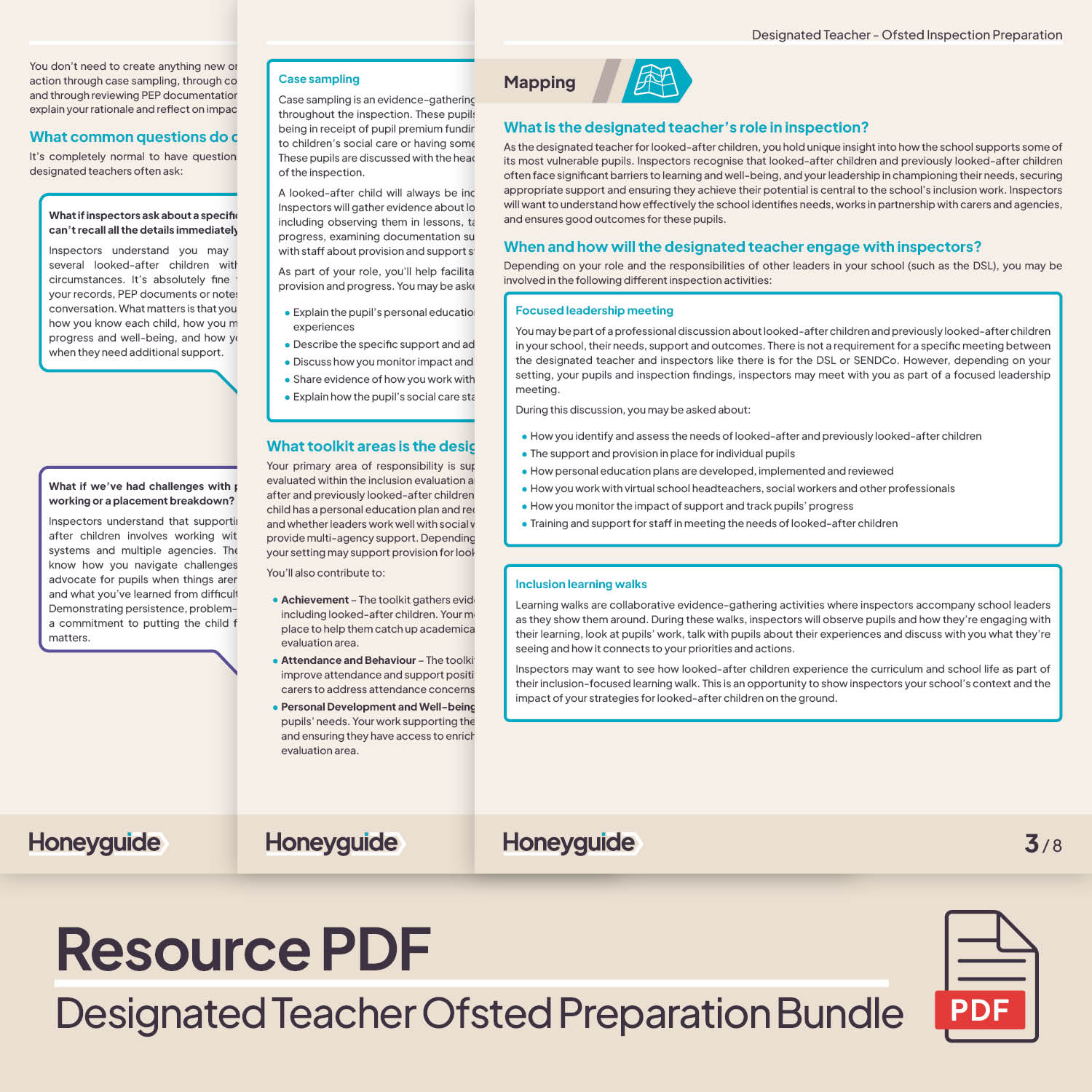 Designated Teacher Ofsted Inspection Preparation Bundle