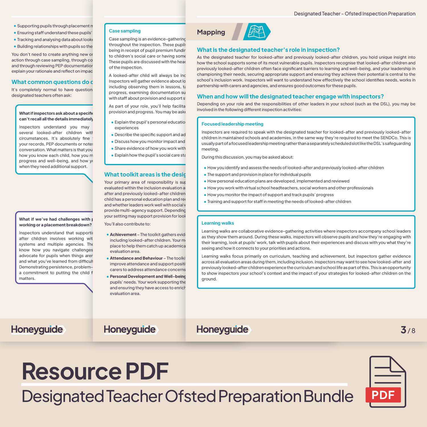 Designated Teacher Ofsted Inspection Preparation Bundle