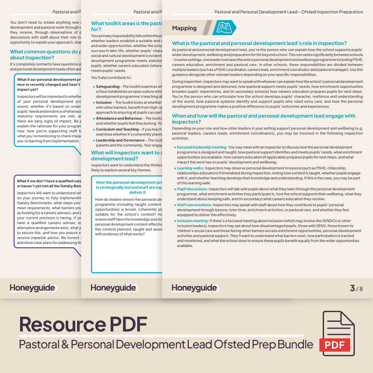 Pastoral and Personal Development Lead Ofsted Inspection Preparation Bundle