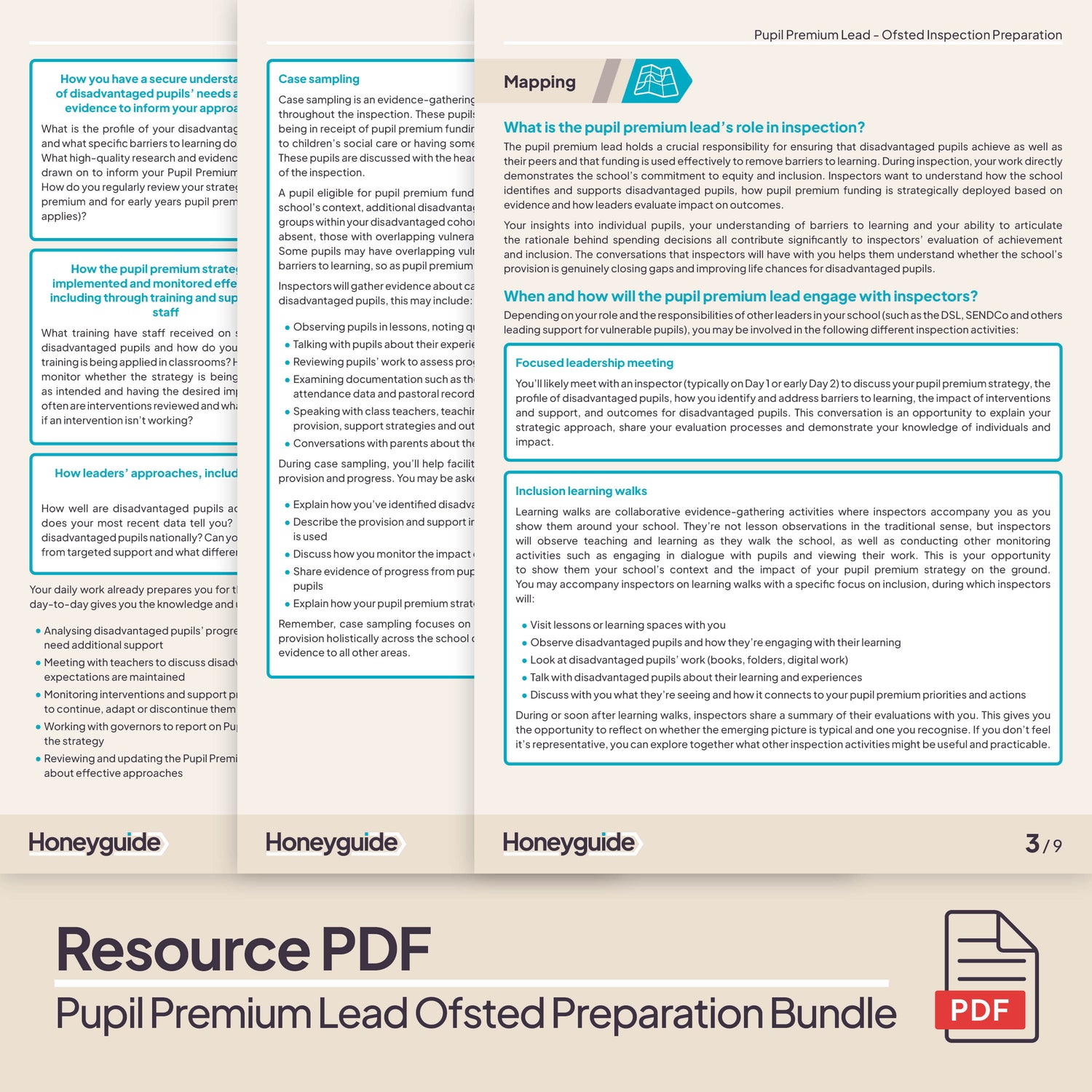 Pupil Premium Lead Ofsted Inspection Preparation Bundle