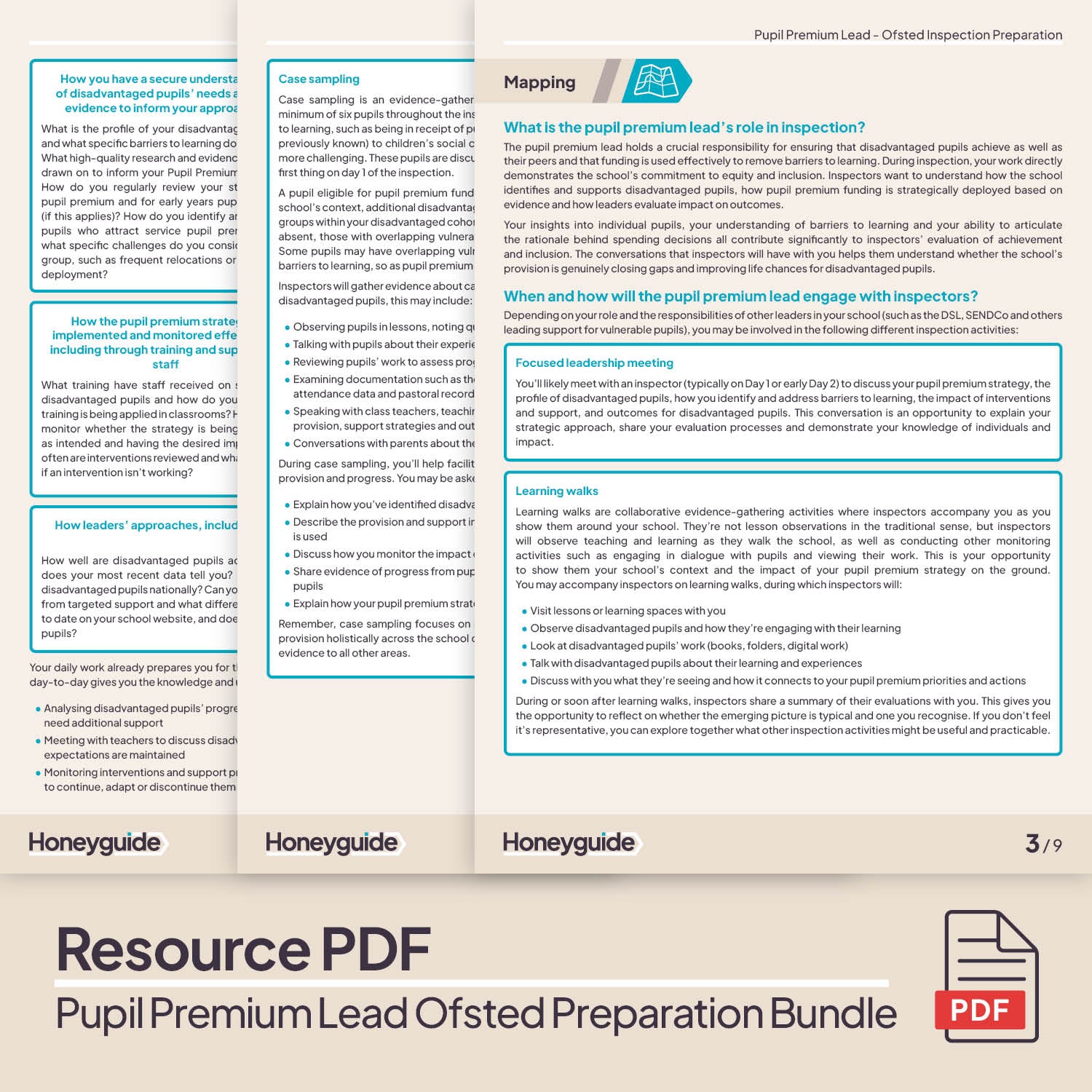 Pupil Premium Lead Ofsted Inspection Preparation Bundle