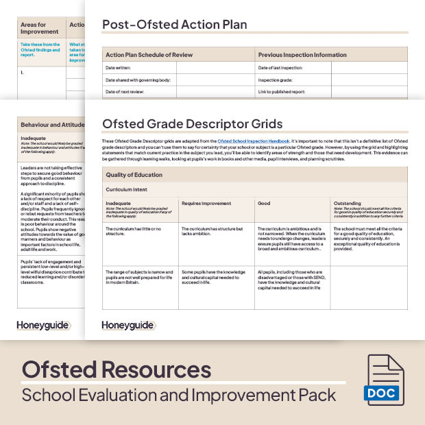 School Self-Evaluation Form Template | SEF Template Aligned to Ofsted ...