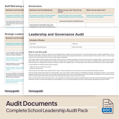 Complete School Leadership Audit Pack