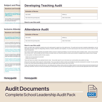Complete School Leadership Audit Pack