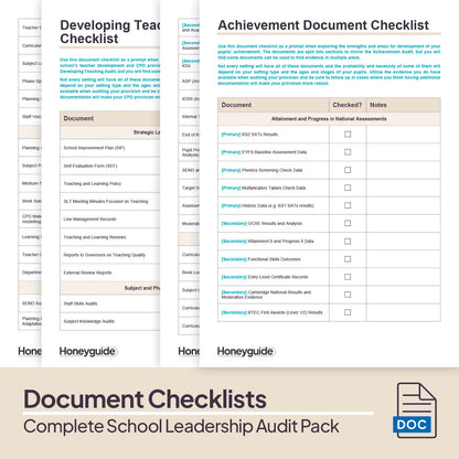 Complete School Leadership Audit Pack