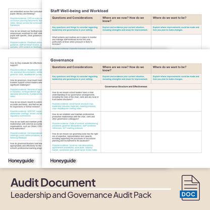 Leadership and Governance Audit Pack (2025)