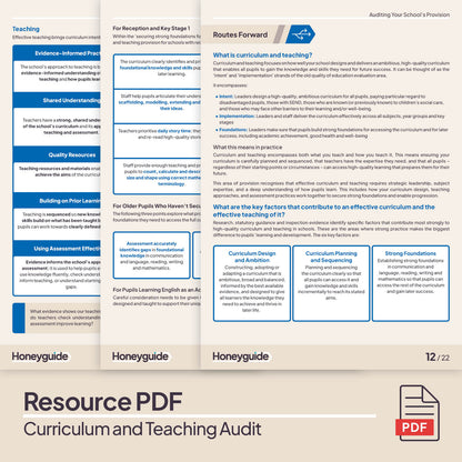 Curriculum and Teaching Audit Pack (2025)
