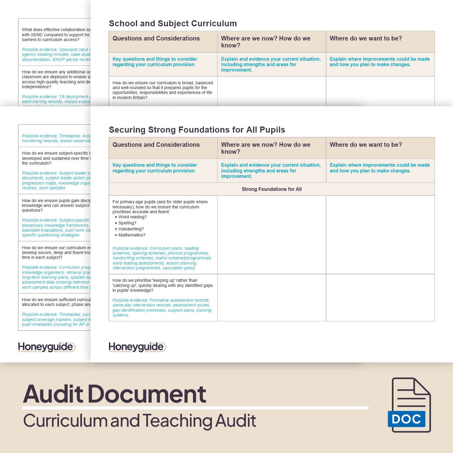 Curriculum and Teaching Audit Pack (2025)
