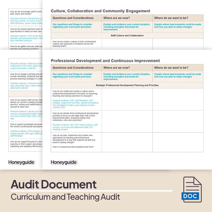 Curriculum and Teaching Audit Pack (2025)