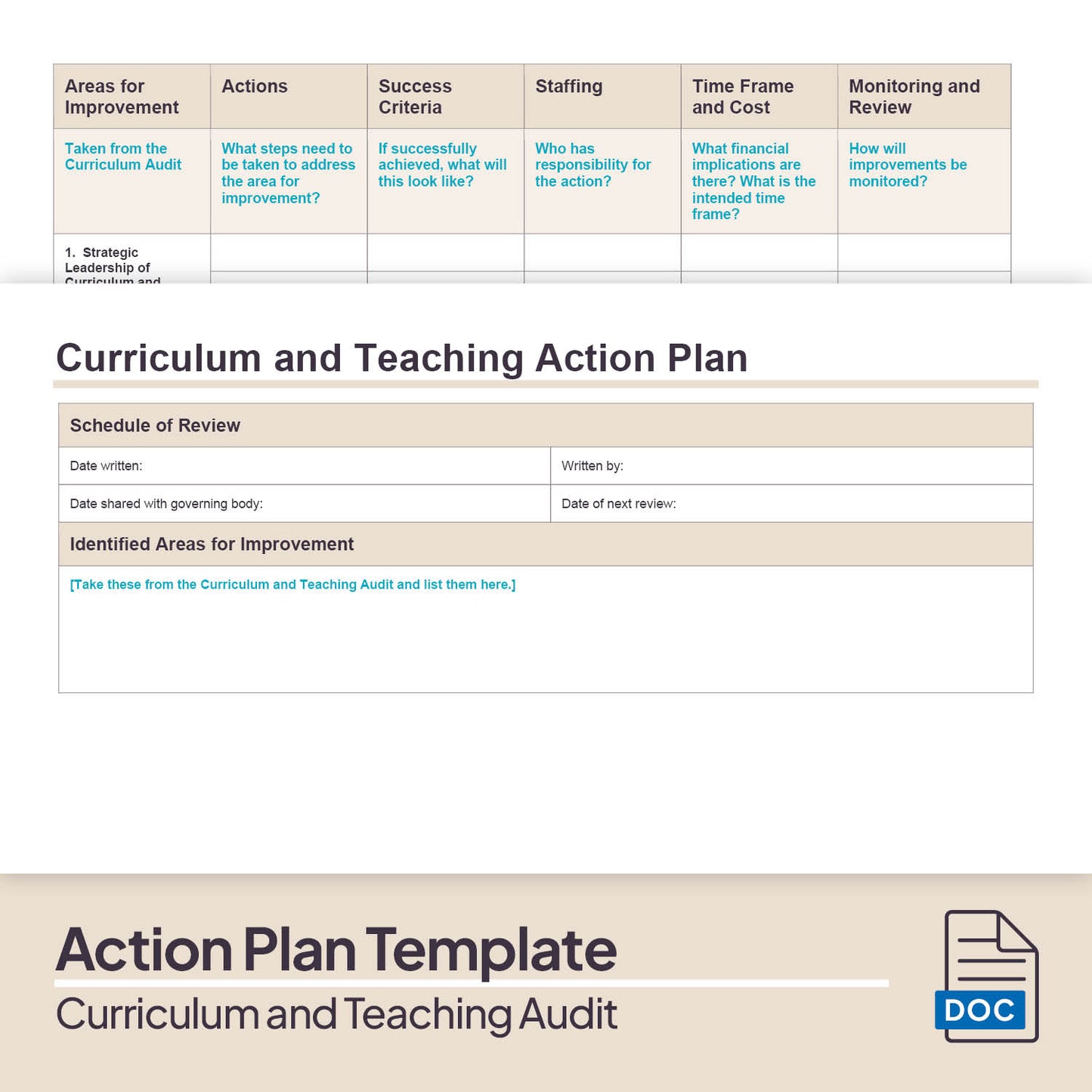 Curriculum and Teaching Audit Pack (2025)