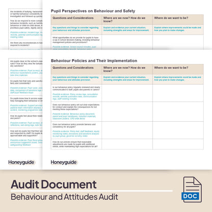 Behaviour and Attitudes Audit Pack (2025)