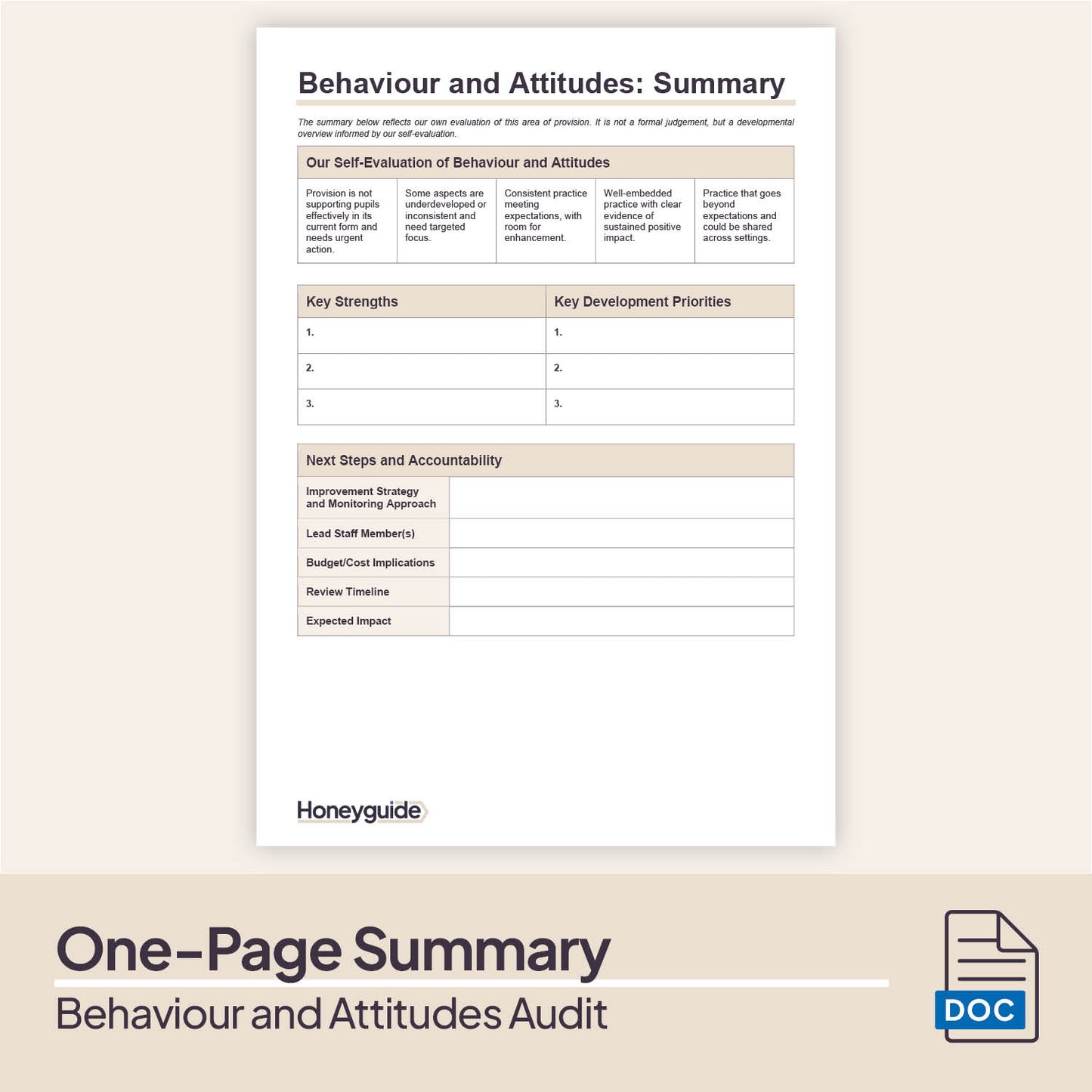 Behaviour and Attitudes Audit Pack (2025)