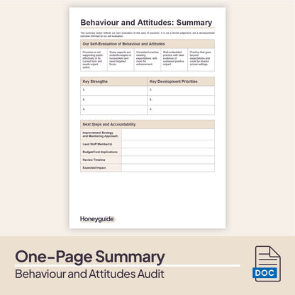 Behaviour and Attitudes Audit Pack (2025)