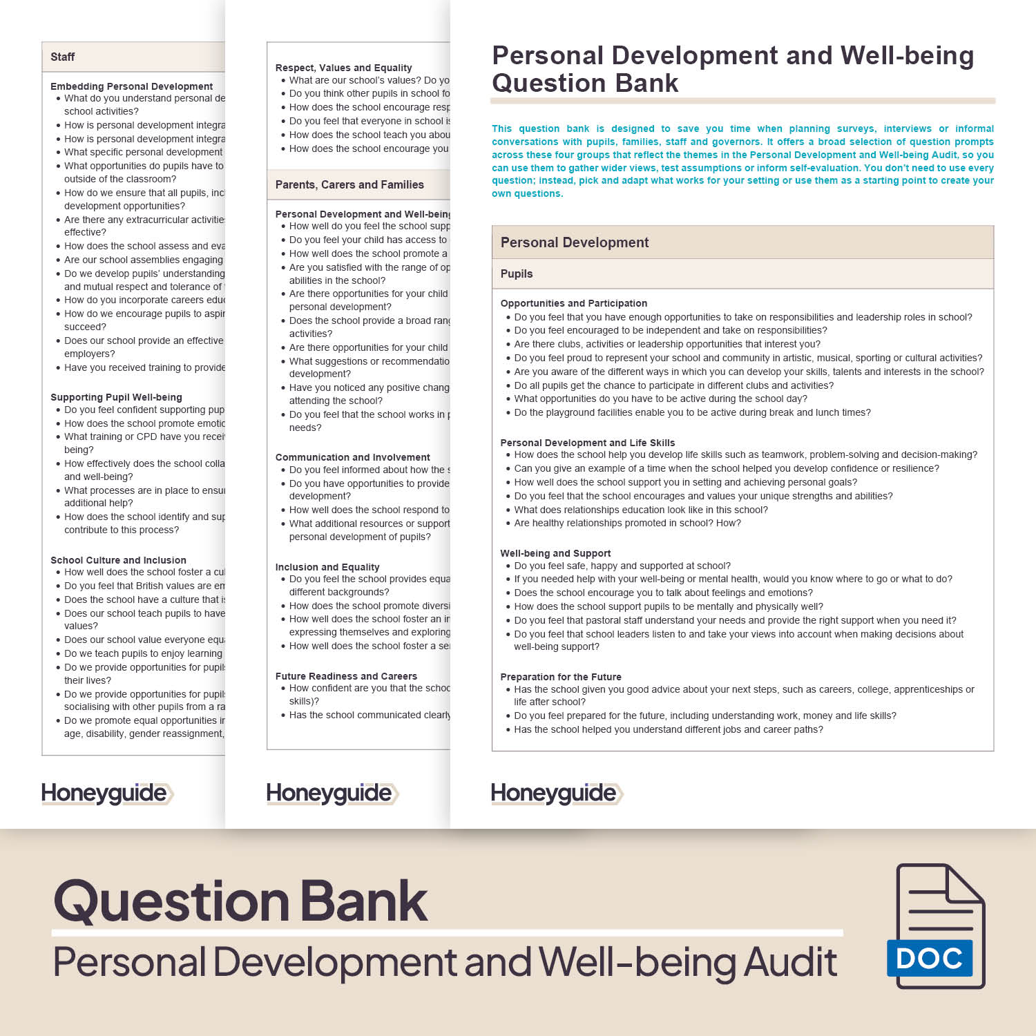 Personal Development and Wellbeing Audit (2026) – Honeyguide School ...