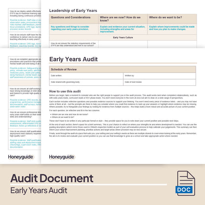 Early Years Audit Pack (2025)