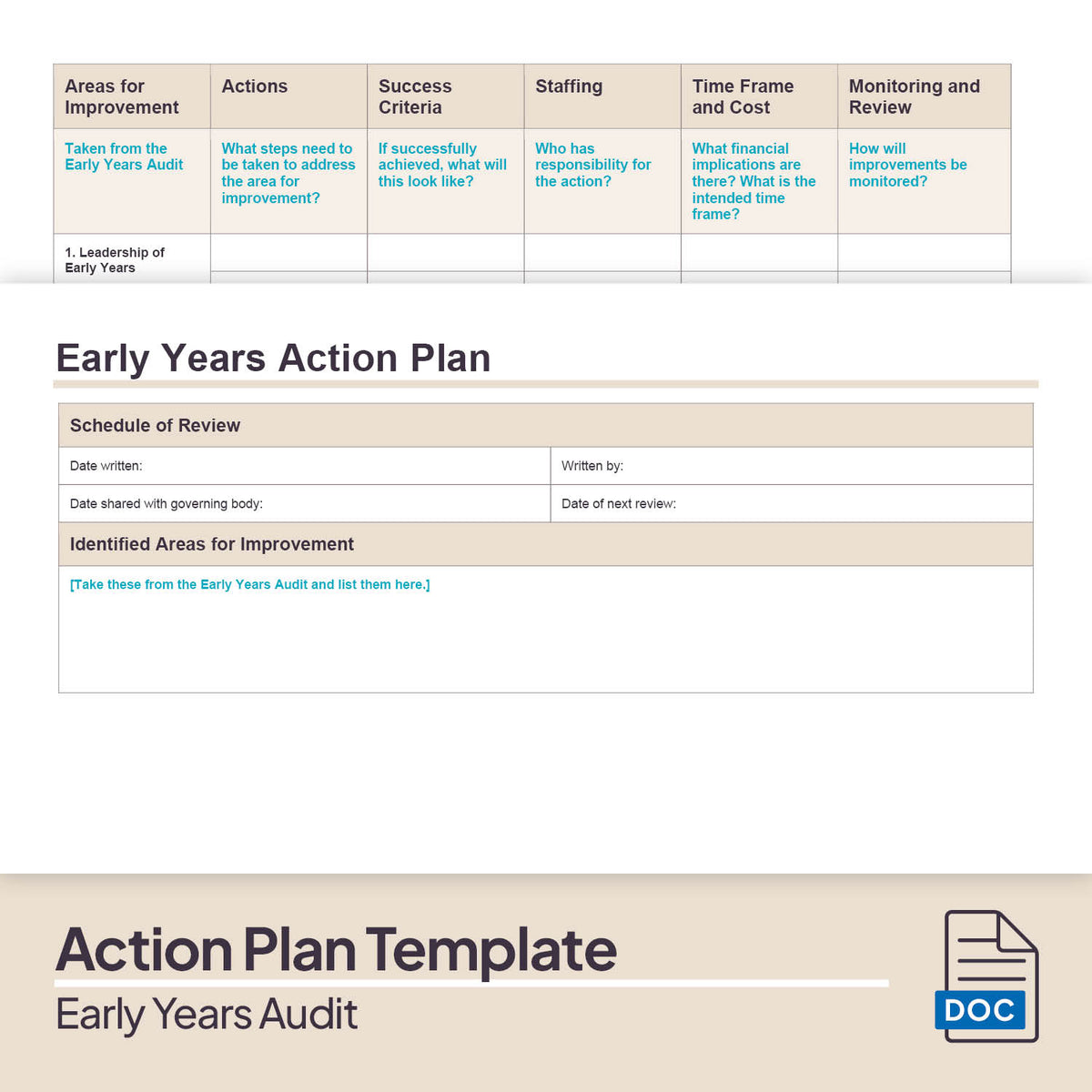 Early Years Audit Pack 2025 | EYFS Self-Evaluation Tools for School ...