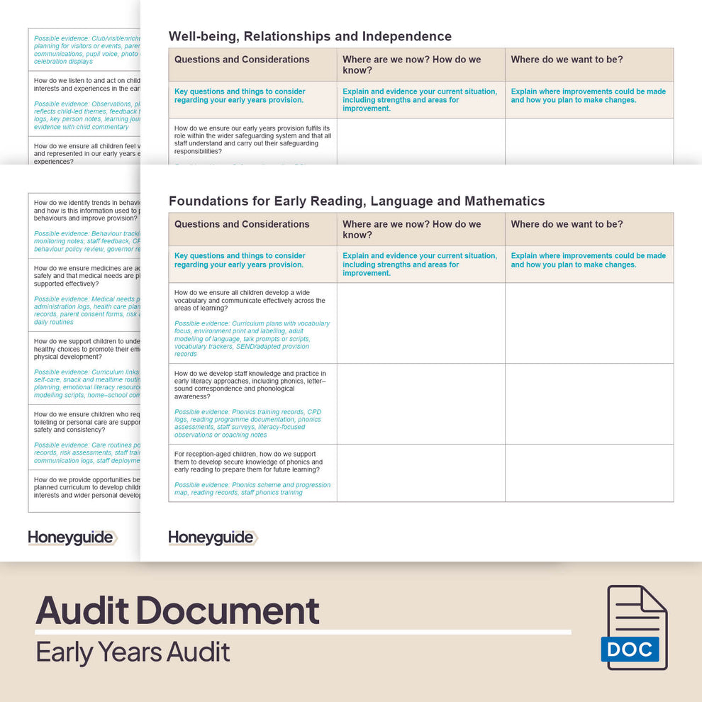 Behavior Performance Review Eyfs Early Years Audit Pack for Schools – EYFS Review and Improvement Tool ...