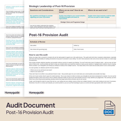 Post-16 Provision Audit Pack (2025)