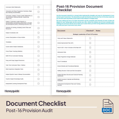 Post-16 Provision Audit Pack (2025)