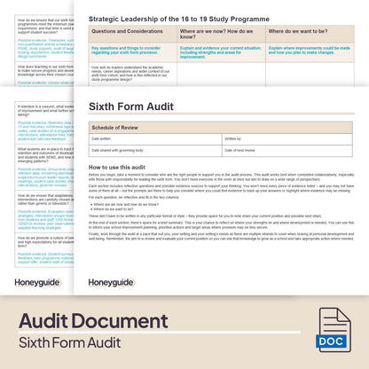 Sixth Form Audit Pack (2025)