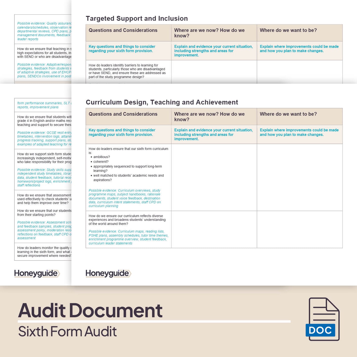 Sixth Form Audit Pack (2025)