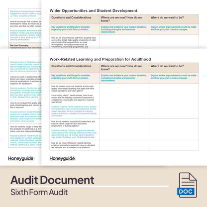 Sixth Form Audit Pack (2025)