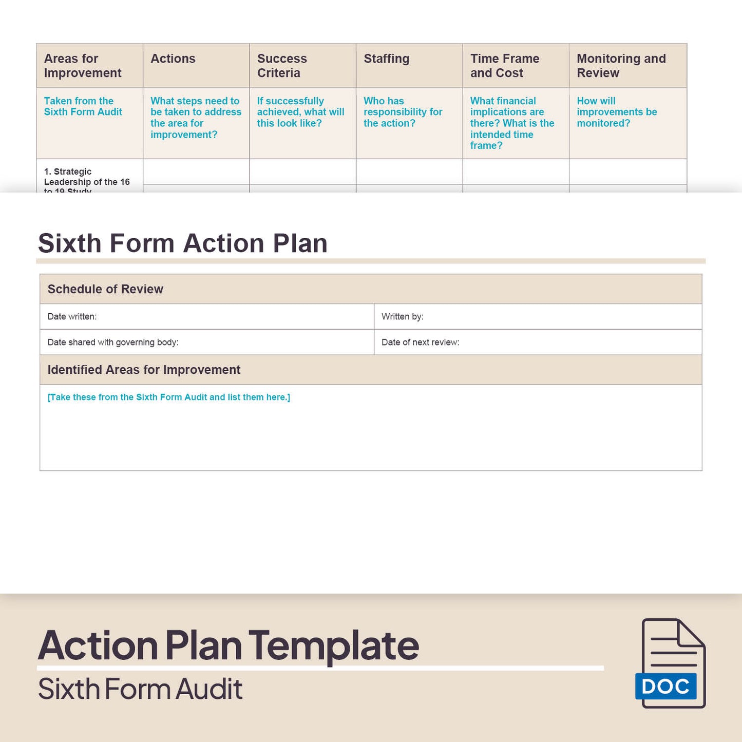 Sixth Form Audit Pack (2025)