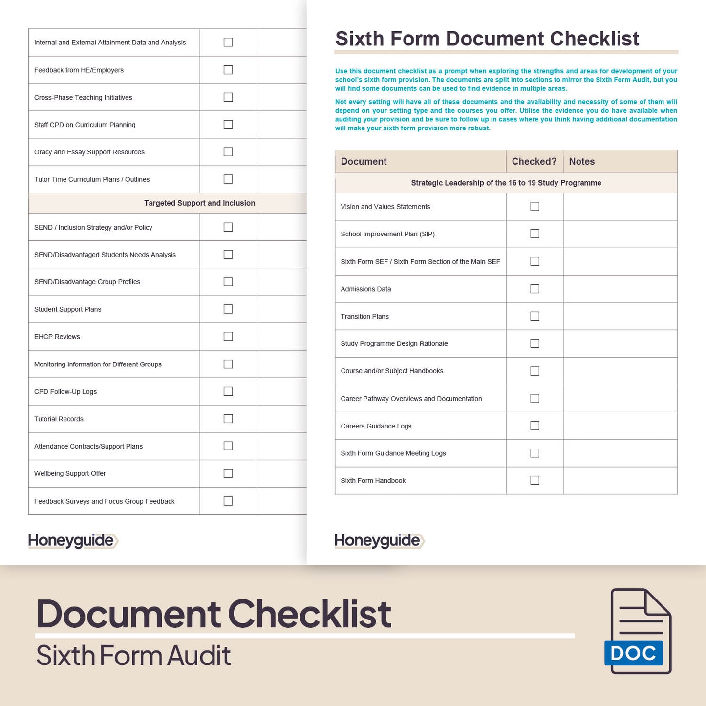Sixth Form Audit Pack (2025)