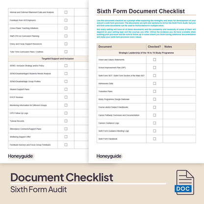 Sixth Form Audit Pack (2025)