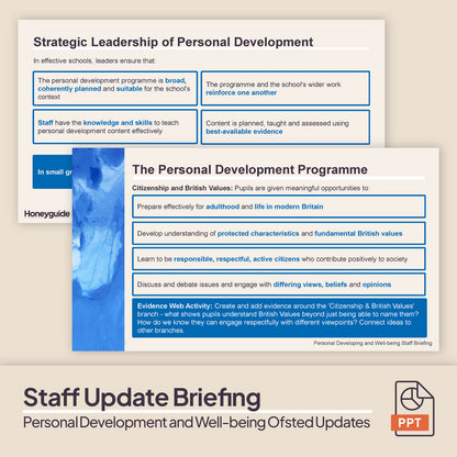 Personal Development and Well-being Ofsted Toolkit Update