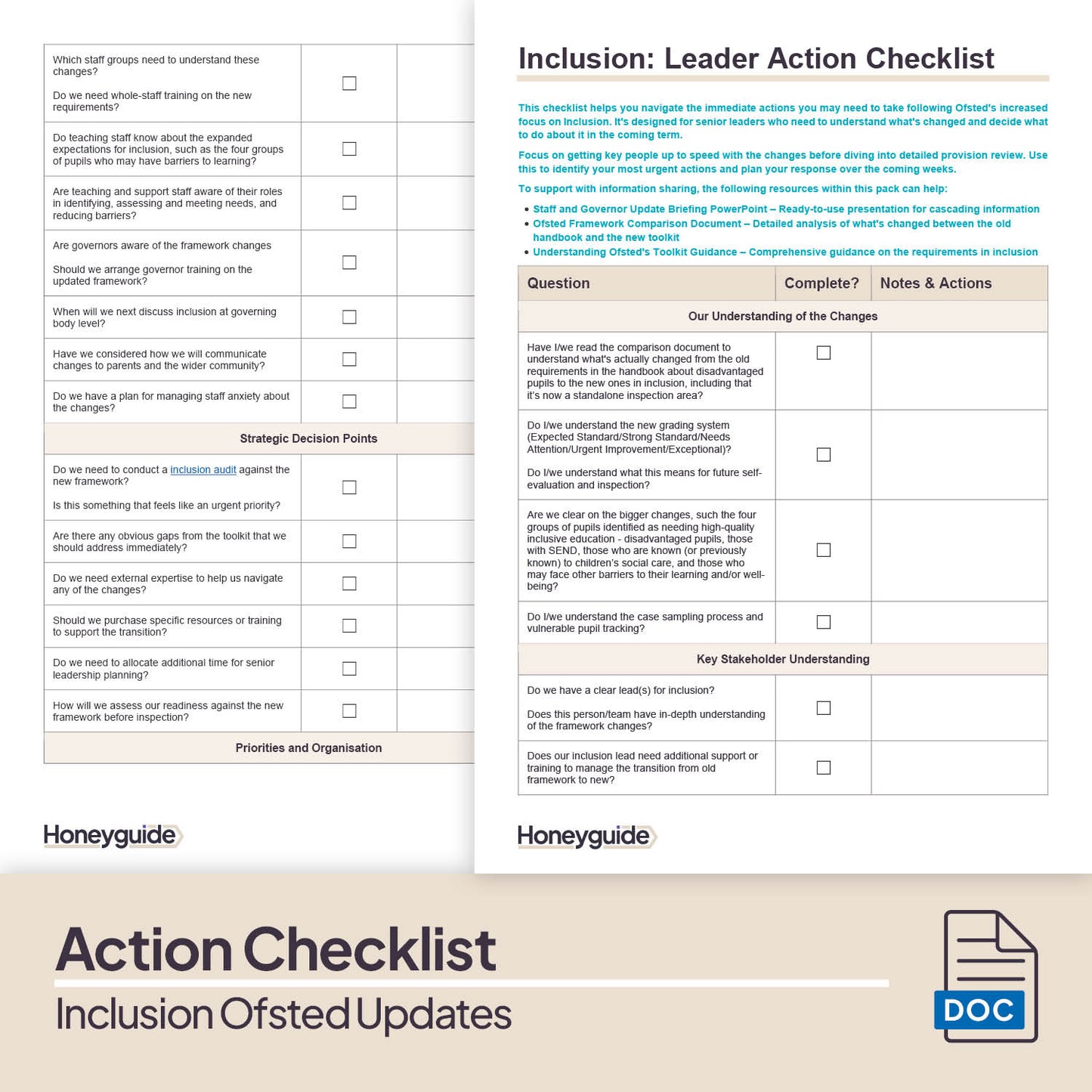 Inclusion Ofsted Toolkit Updates Pack