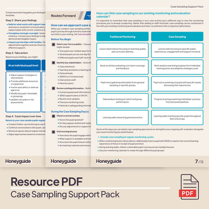 Case Sampling Support Pack