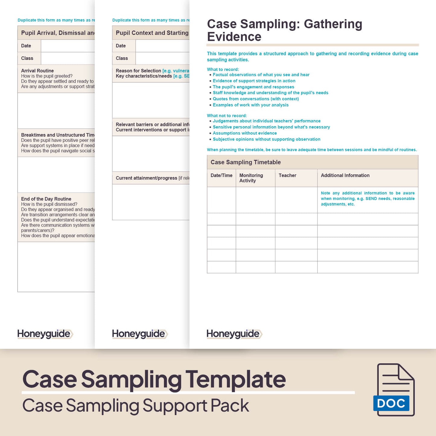 Case Sampling Support Pack