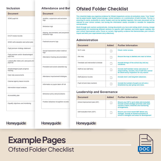 Ofsted Folder Checklist