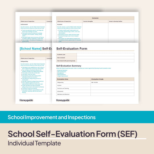 School Self-Evaluation Form (SEF) Template