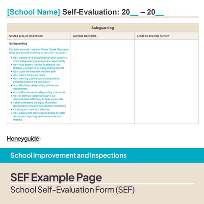 School Self-Evaluation Form (SEF) Template
