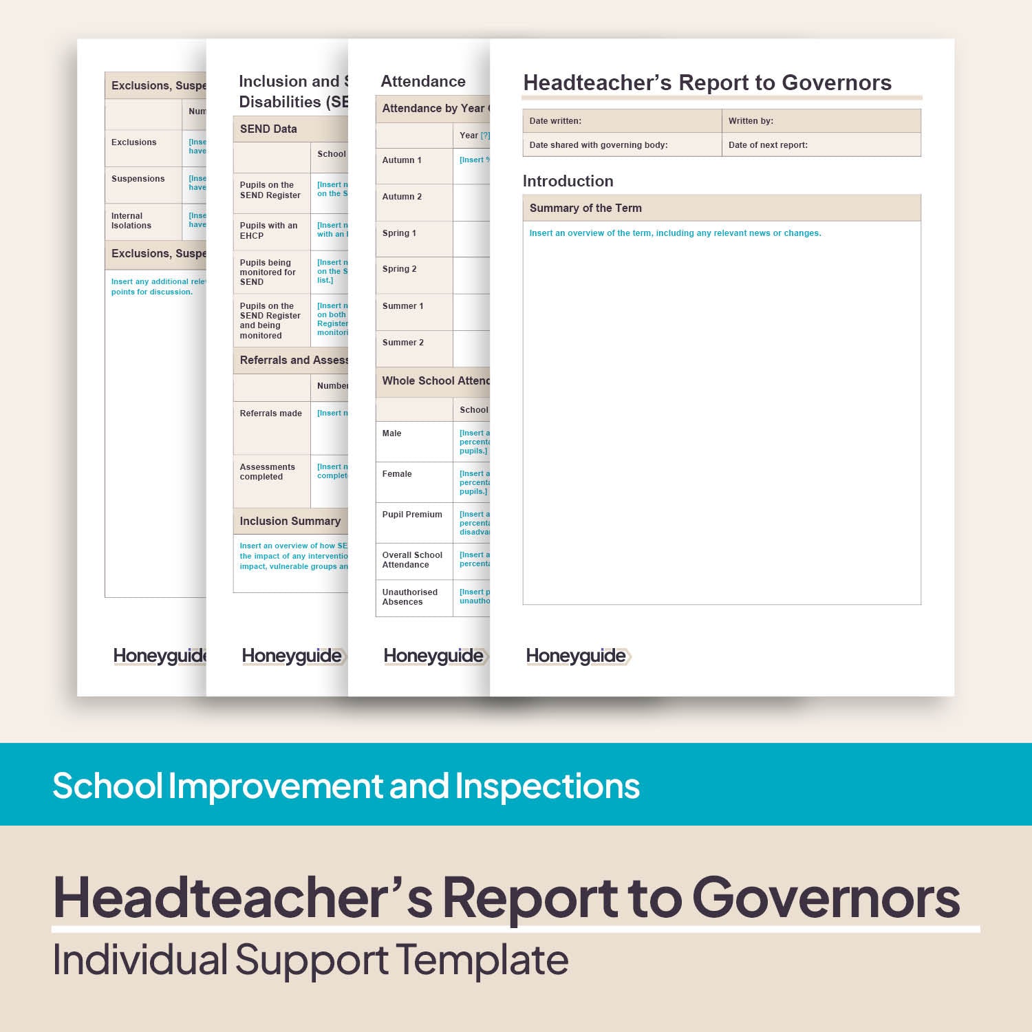 Headteacher's Report to Governors Template