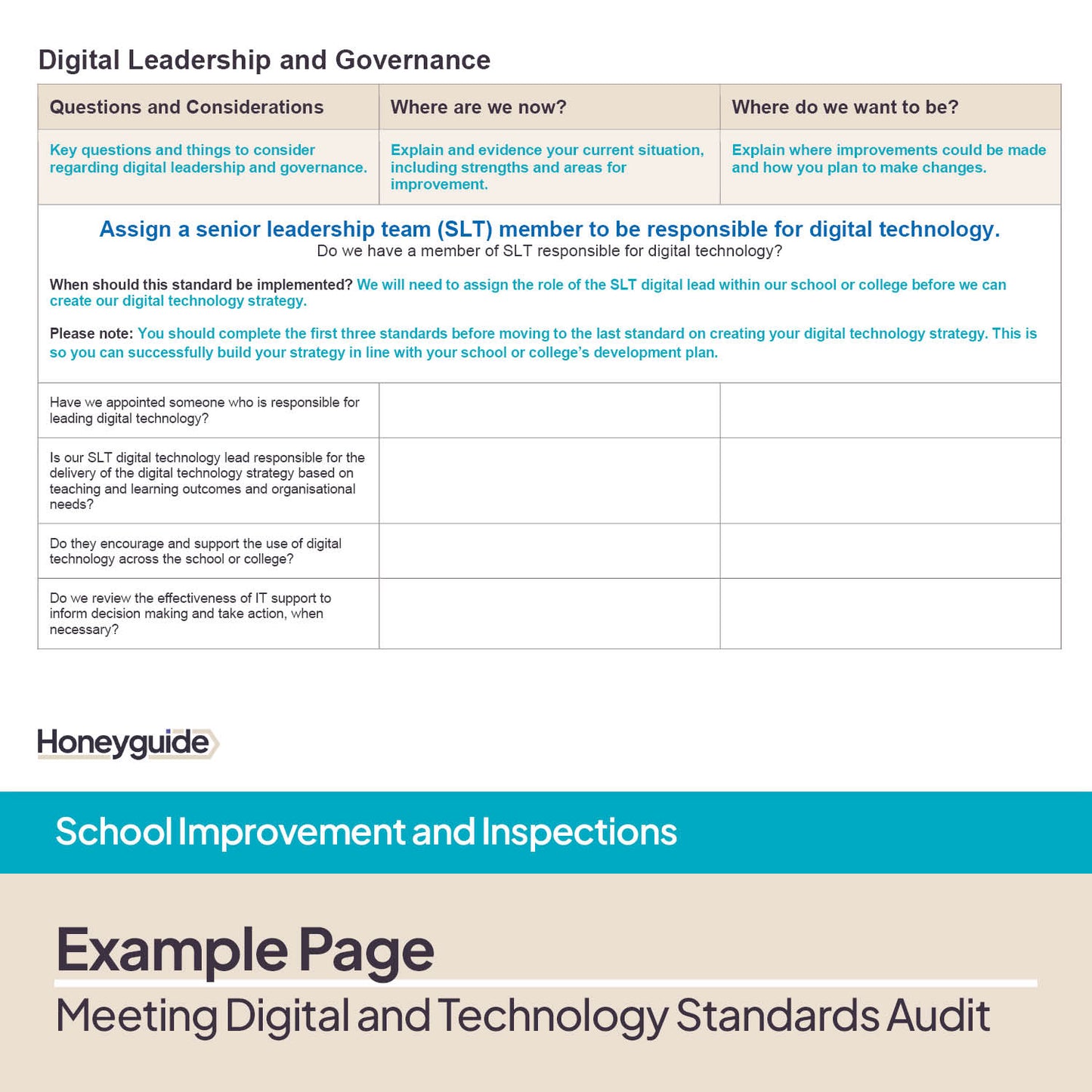 Meeting Digital and Technology Standards in Schools and Colleges Audit