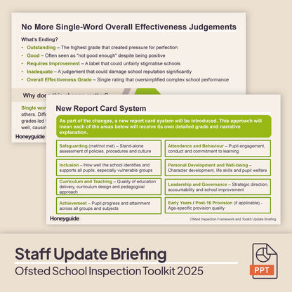 Ofsted School Inspection Toolkit Update Briefing