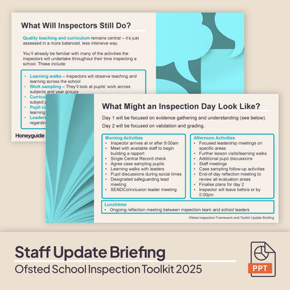 Ofsted School Inspection Toolkit Update Briefing