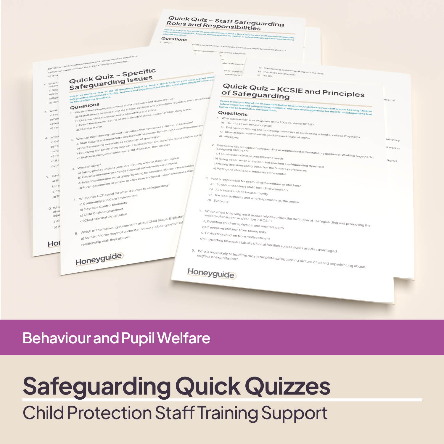 Safeguarding Quick Quizzes