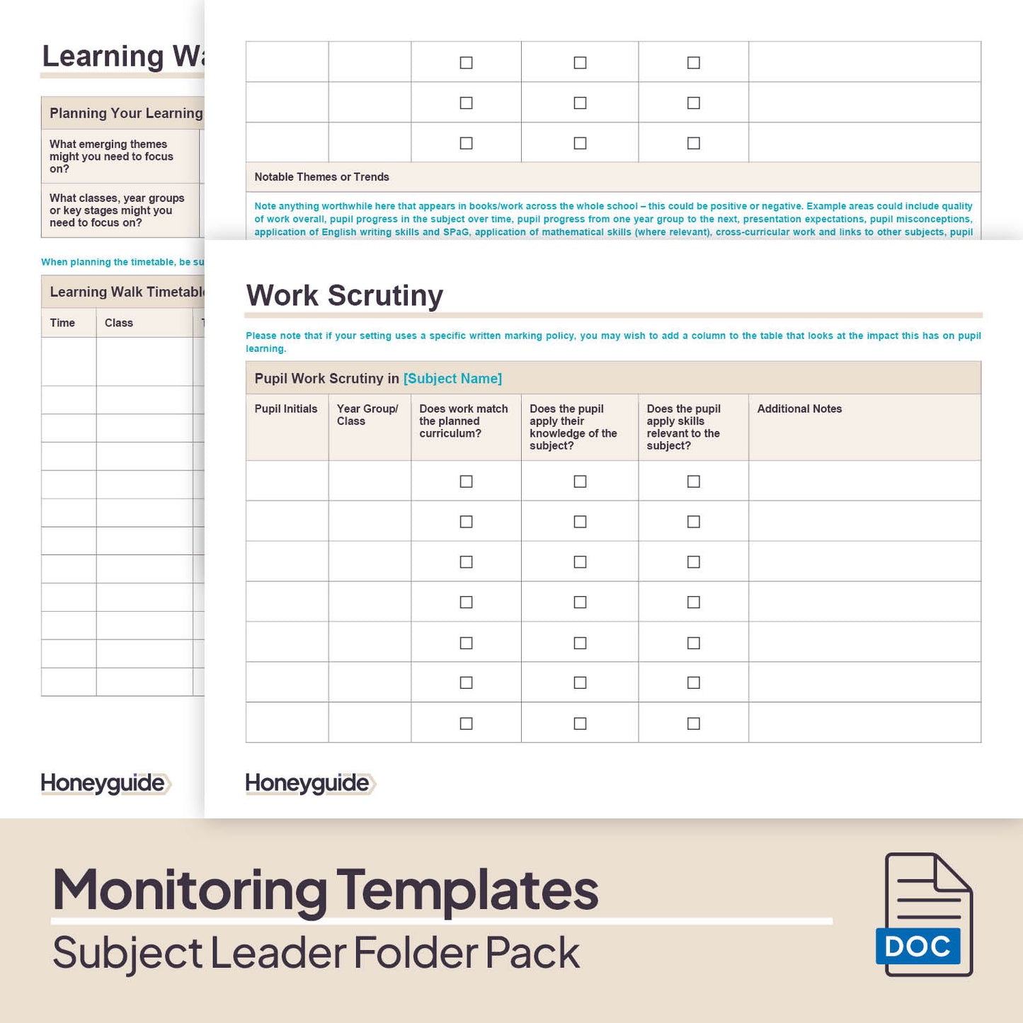 Subject Leader Folder Pack
