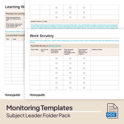 Subject Leader Folder Pack
