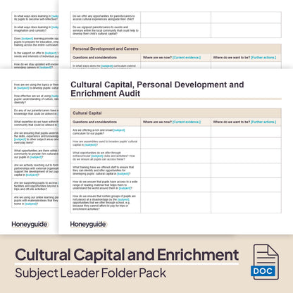 Subject Leader Folder Pack